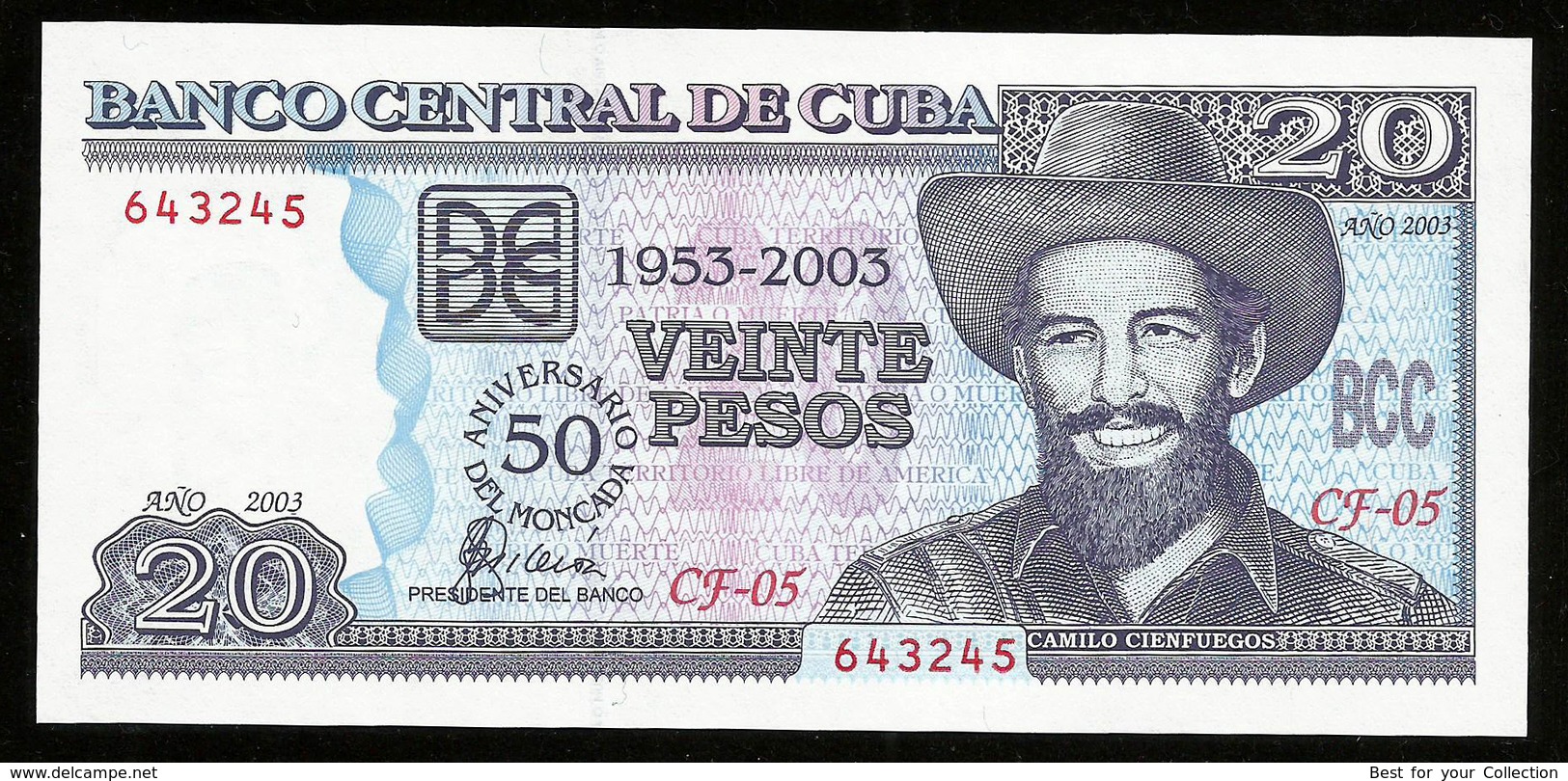 * Cuba 20 Pesos Commemorative 2003 ! UNC ! - Cuba