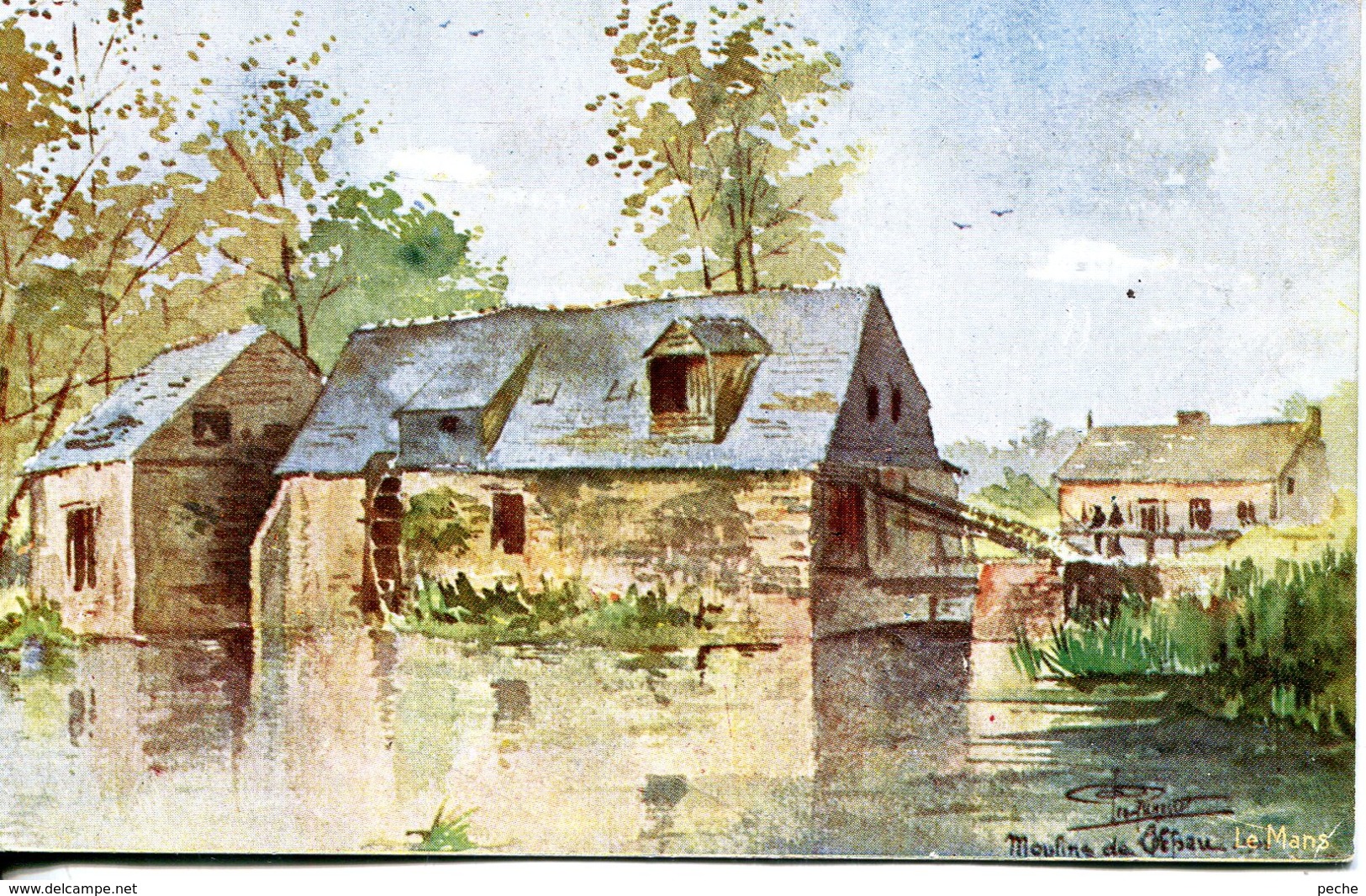 N°921 T -cpa Illustrateur -Les Moulins De L'Epeau- - Wassermühlen