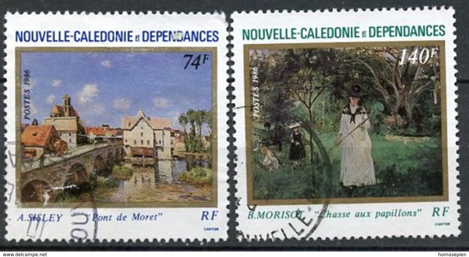 Nouvelle Calédonie - Neukaledonien - New Caledonia 1986 Y&T N°529 à 530 - Michel N°795  (o) - œuvres D'artistes Célèbres - Gebraucht