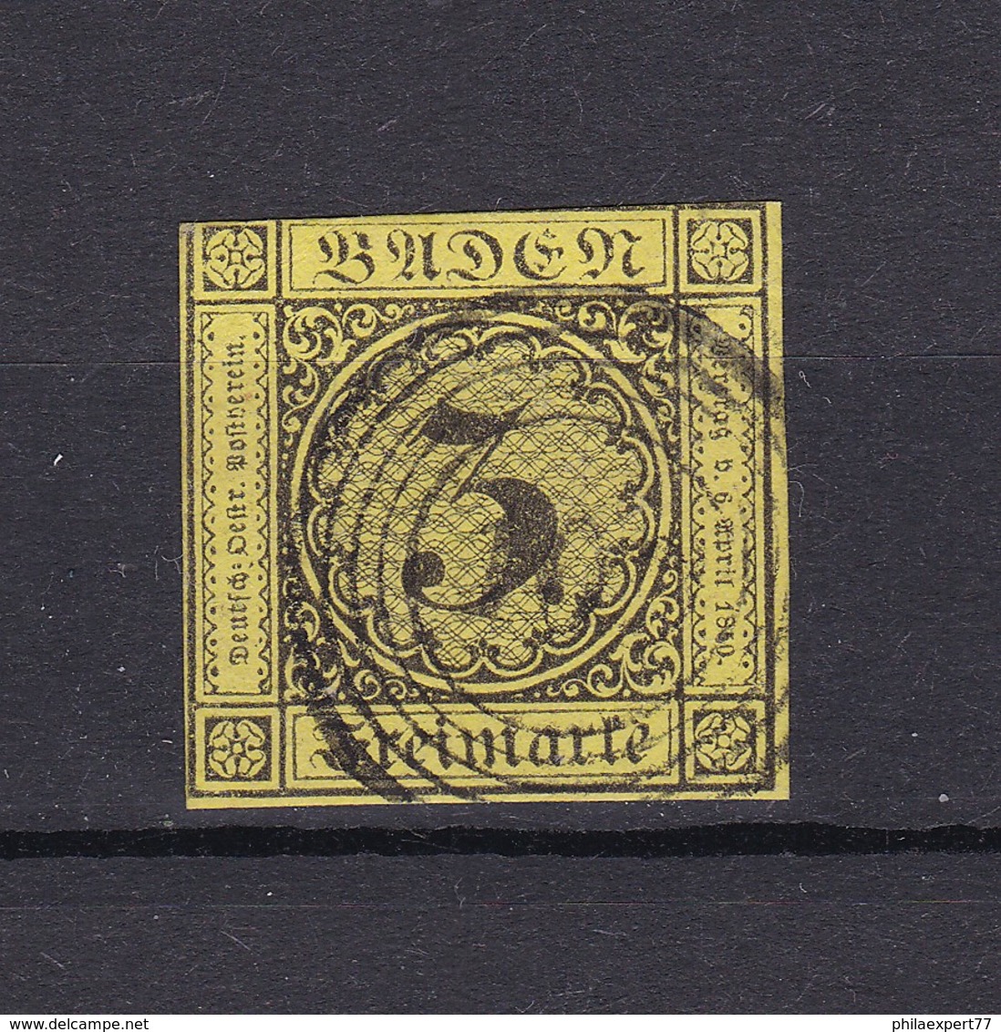 Baden - 1852 - Michel Nr. 2 B - Gest. - 20 Euro - Sonstige & Ohne Zuordnung