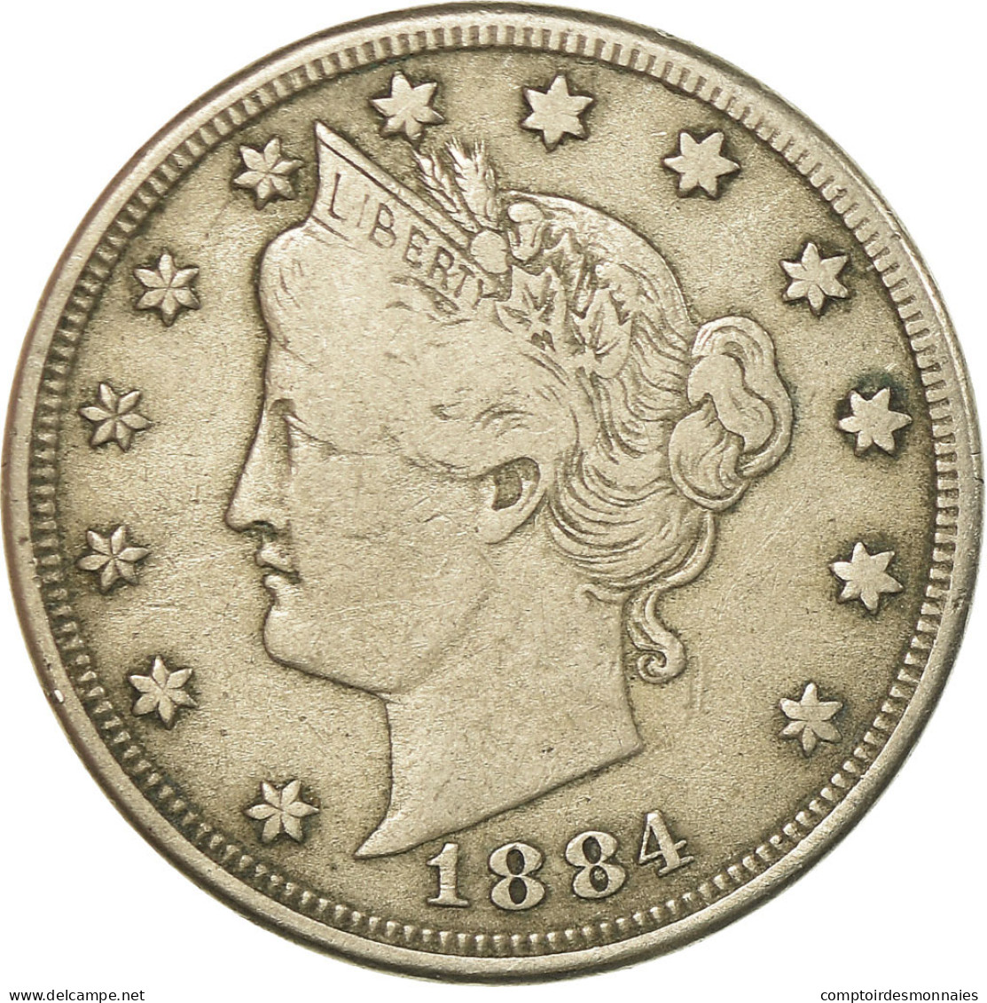 Monnaie, États-Unis, Liberty Nickel, 5 Cents, 1884, U.S. Mint, Philadelphie - 1883-1913: Liberty (Libertà)