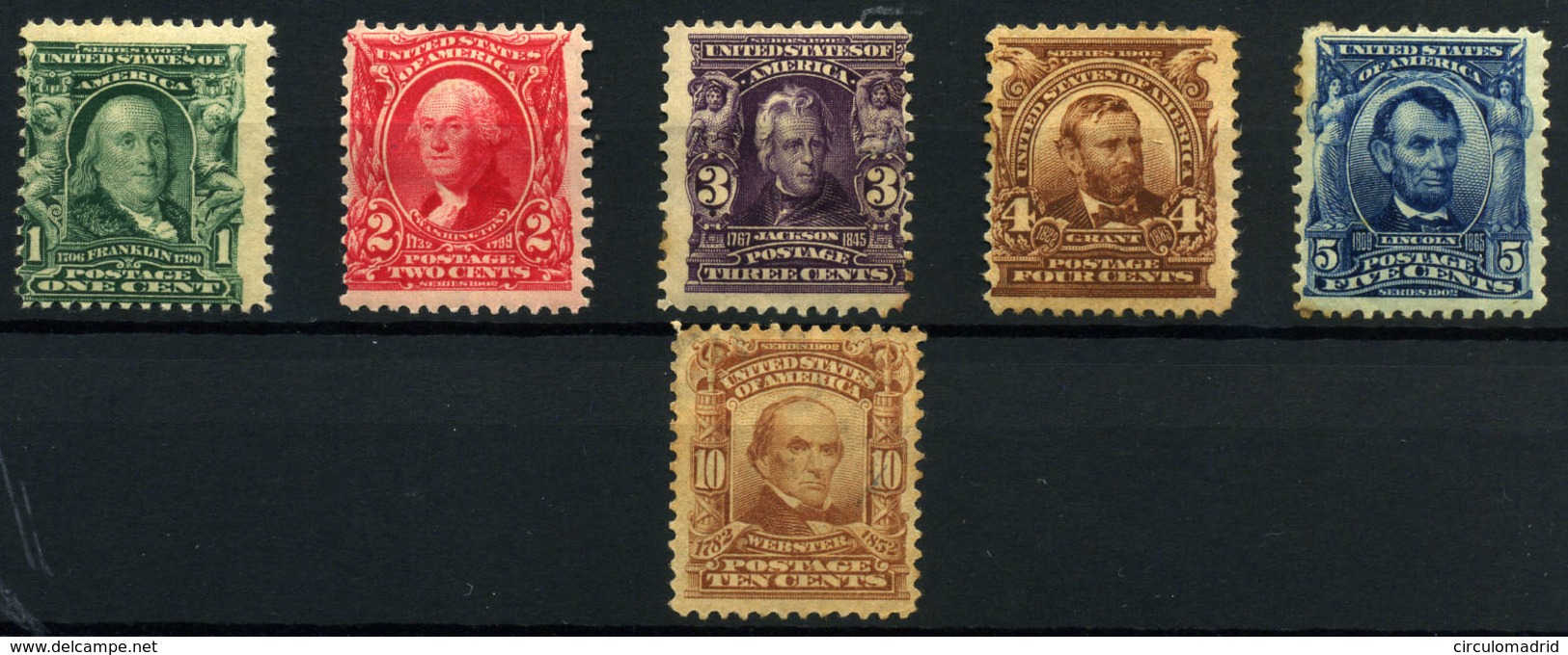 Estados Unidos Nº 144/8, 151. Año 1902/03 - Unused Stamps