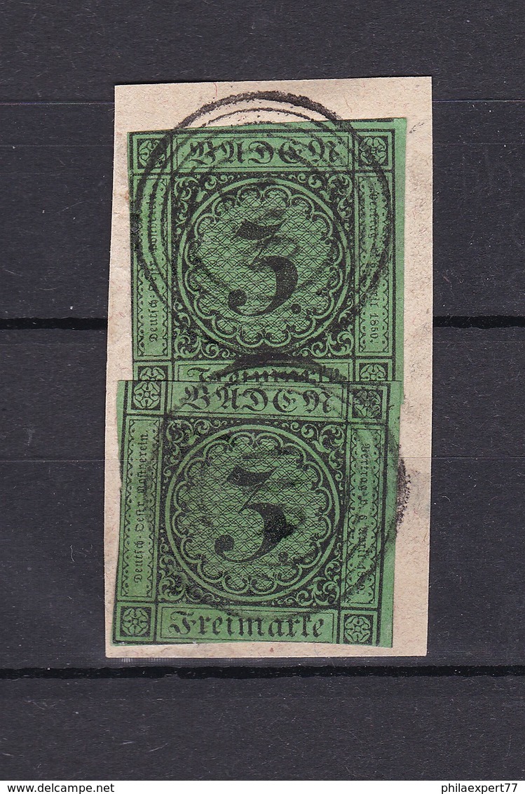 Baden - 1853 - Michel Nr. 2x 6 - Briefst. - Gest. - 35 Euro - Sonstige & Ohne Zuordnung