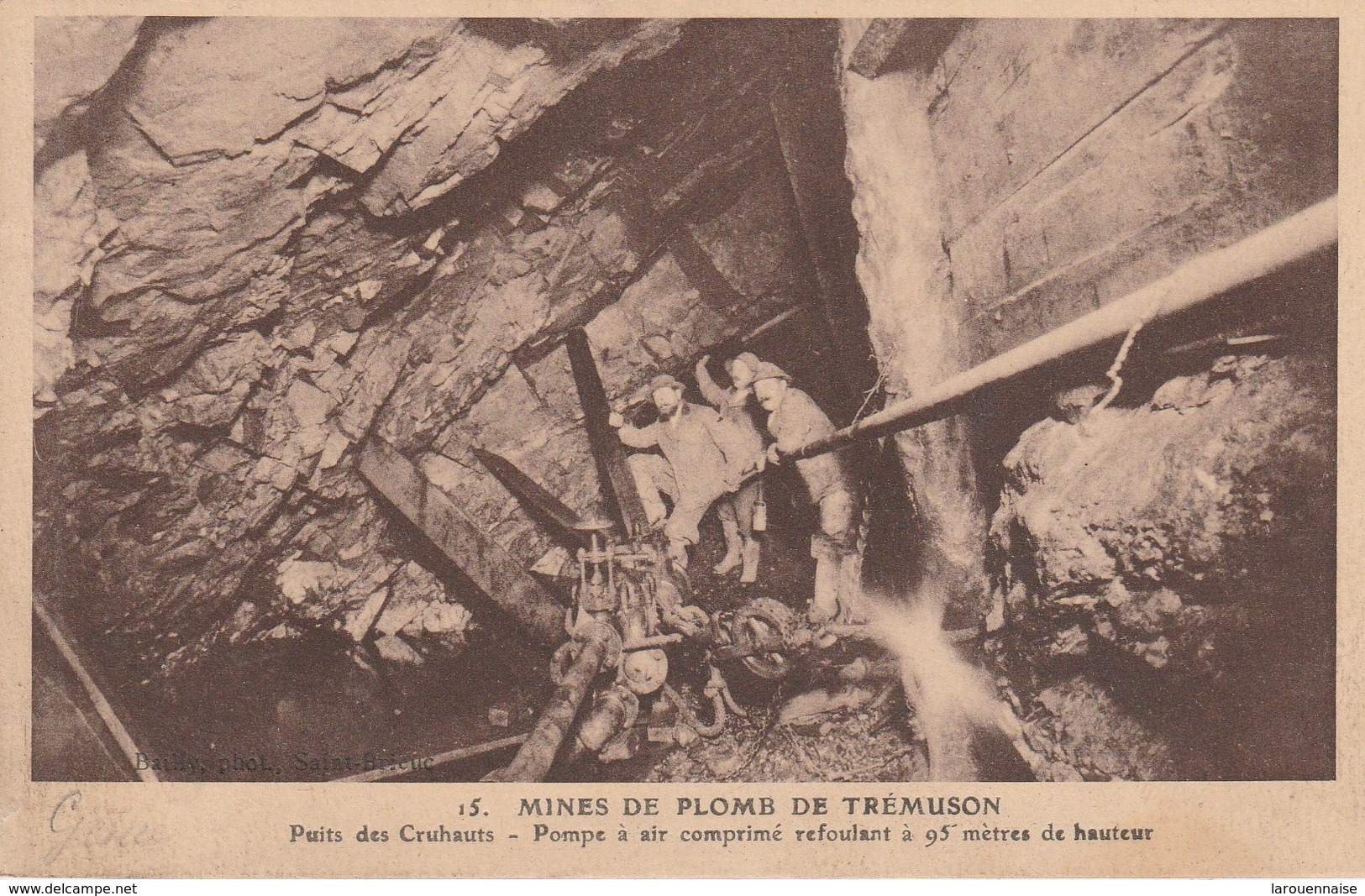 22 - TREMUSON - Mines De Plomb De Trémuson - Puits Des Cruhauts - Pompe à Air Comprimé Refoulant.... - Autres & Non Classés