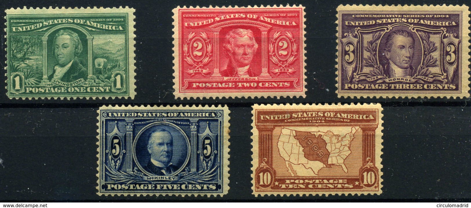 Estados Unidos Nº 159/63. Año 1904 - Unused Stamps