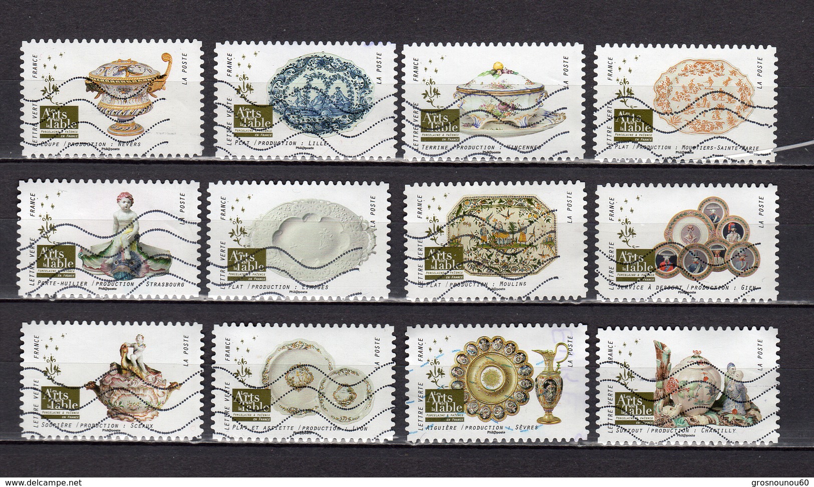 FRANCE SERIE DE 12 TIMBRES AUTOADHESIFS OBLITERES DE 2018 N 1528 A 1539 - Sonstige & Ohne Zuordnung