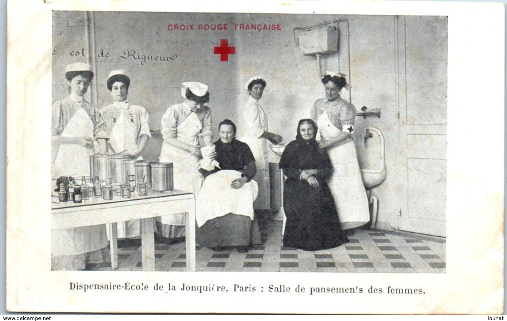 CROIX ROUGE - Dispensaire Ecole De La Jonquière , Paris : Salle De Pansements Des Femmes - Red Cross