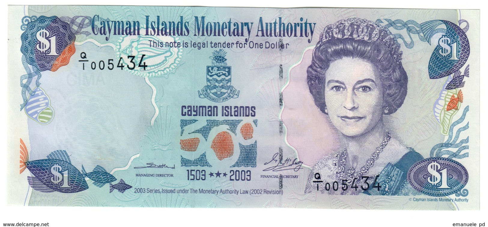 CAYMAN	1	DOLLAR	2003	P30	UNC			.CV. - Isole Caiman