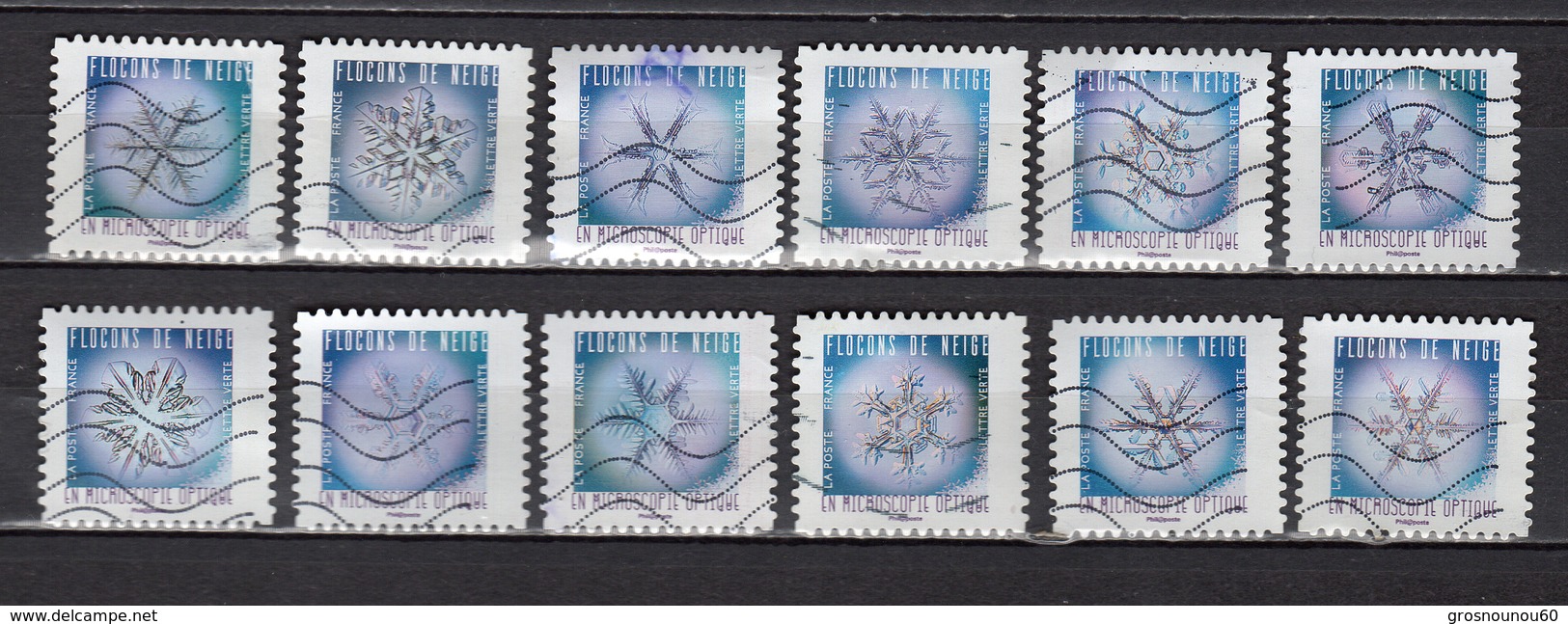 FRANCE SERIE DE 12 TIMBRES AUTOADHESIFS OBLITERES DE 2018 N 1629 A 1640 - Other & Unclassified