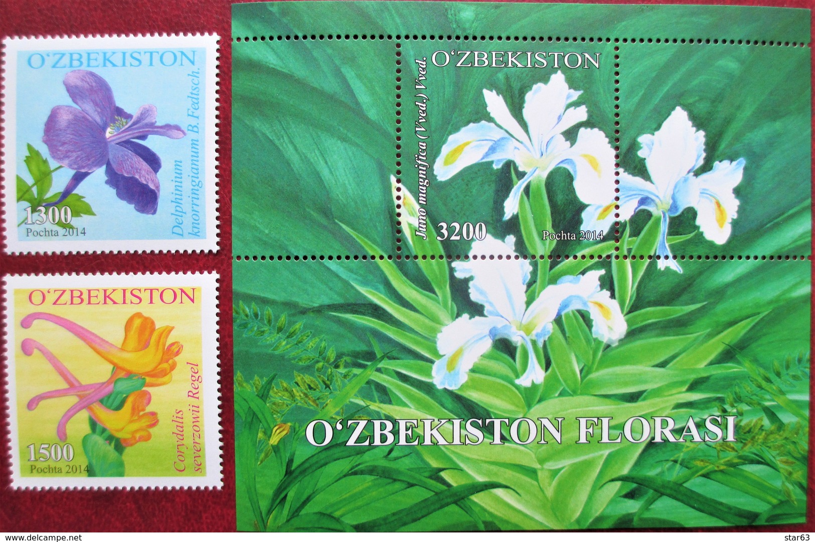 Uzbekistan  2014  Flora  2 V +S/S     MNH - Ouzbékistan