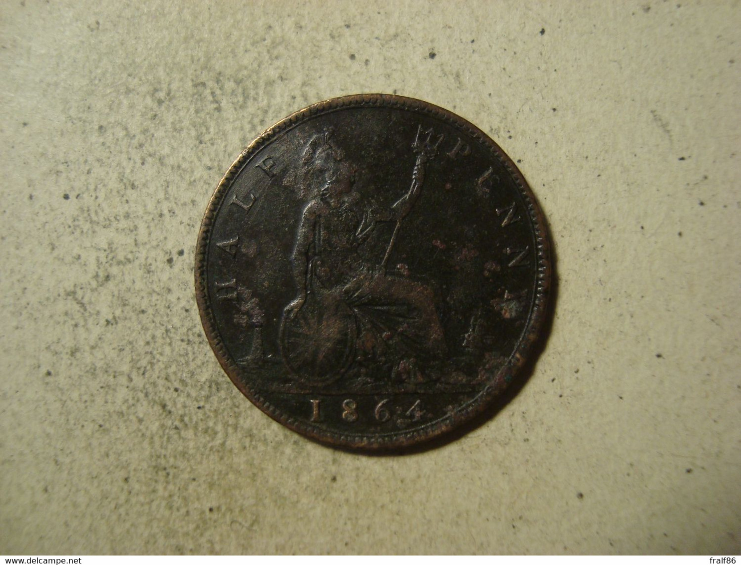 MONNAIE GRANDE BRETAGNE 1/2 PENNY 1864 - B. 1/2 Penny