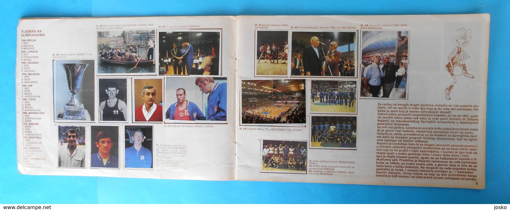 YUGOSLAVIAN OLD BASKETBALL ALBUM Kareem Abdul-Jabbar Magic Johnson Larry Bird Julius Erving Drazen Petrovic LA Lakers - Andere & Zonder Classificatie