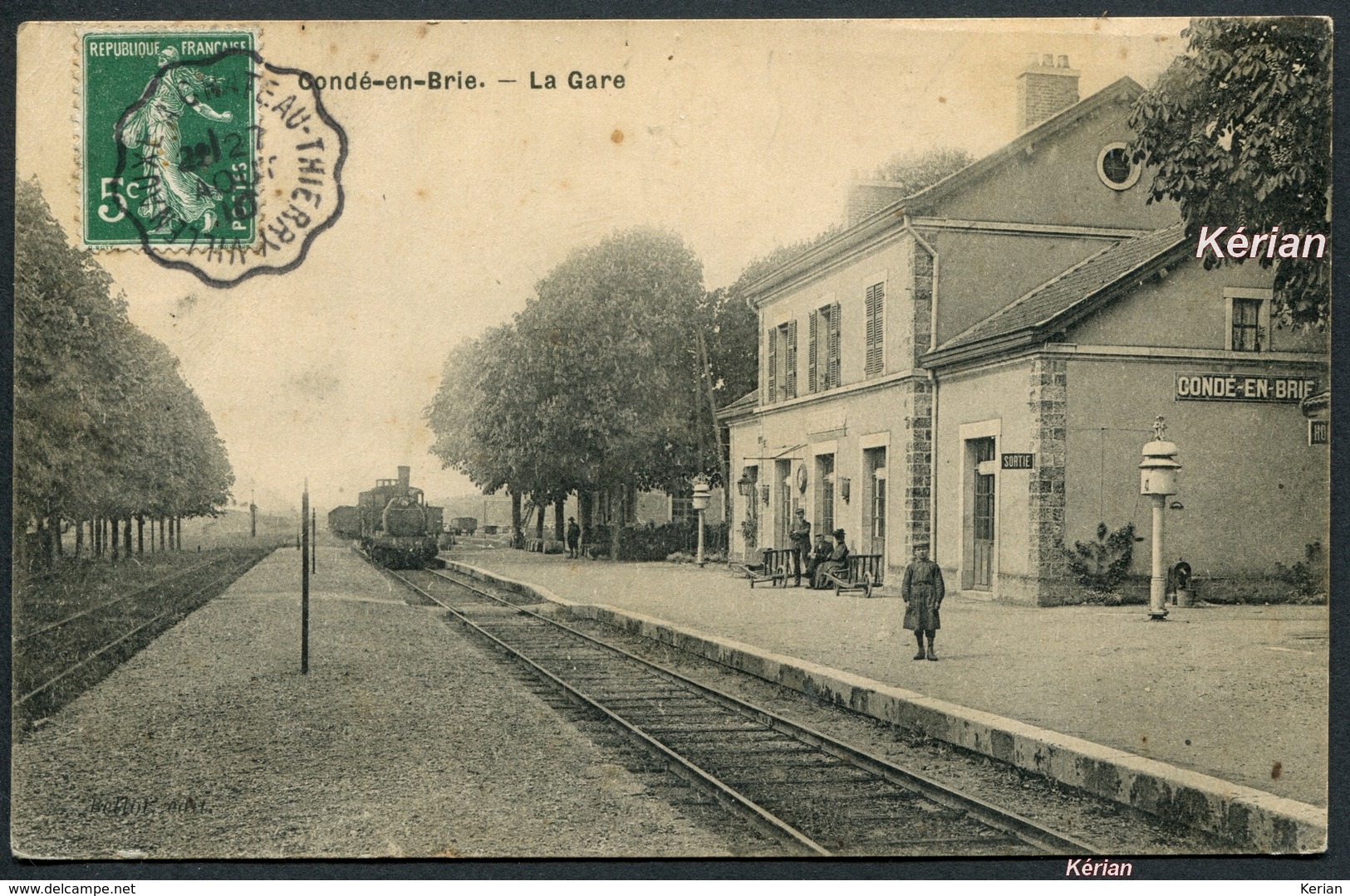 Condé-en-Brie - La Gare - Bellot édit. - Voir 2 Scans - Otros & Sin Clasificación