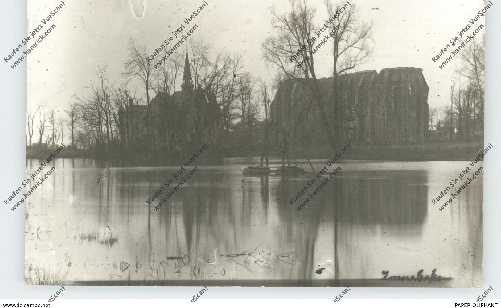 B 8980 ZONNEBEKE, Zerstörungen 1.Weltkrieg, Photo-AK - Zonnebeke