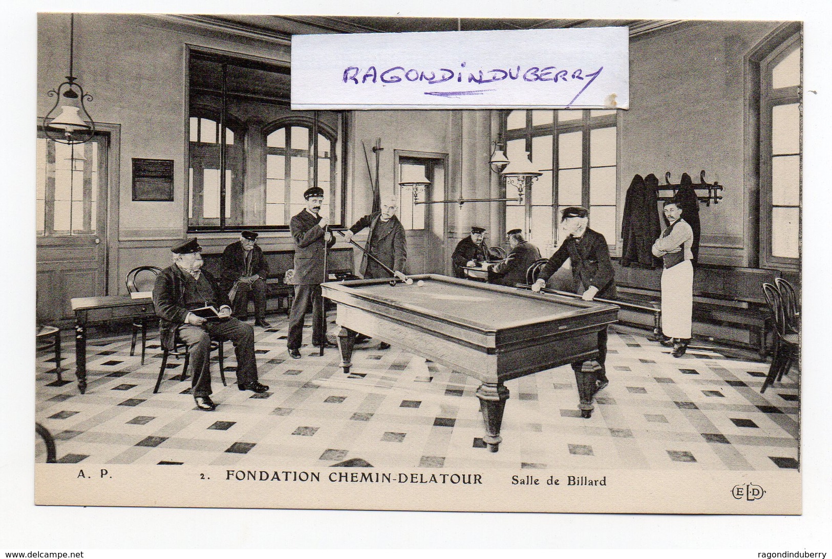 CPA - 94 - IVRY-sur-SEINE - SALLE De BILLARD à La FONDATION CHEMIN DELATOUR - CARTE RARE - Très Bel état - Jeux Et Jouets