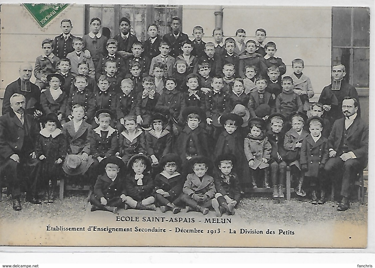 Melun-Ecole Saint-Aspais-Etablissement D'Enseignement Secondaire-Décembre 1913-La Division Des Petits - Melun