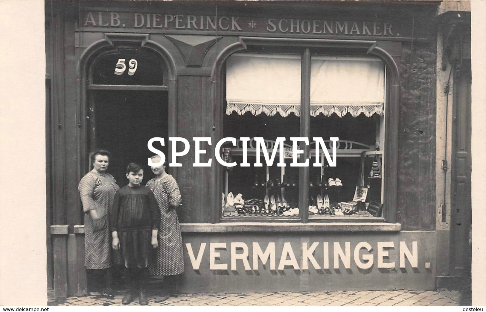 Fotokaart Alb. Dieperinck Schoenmaker - Bruges - Brugge - Brugge