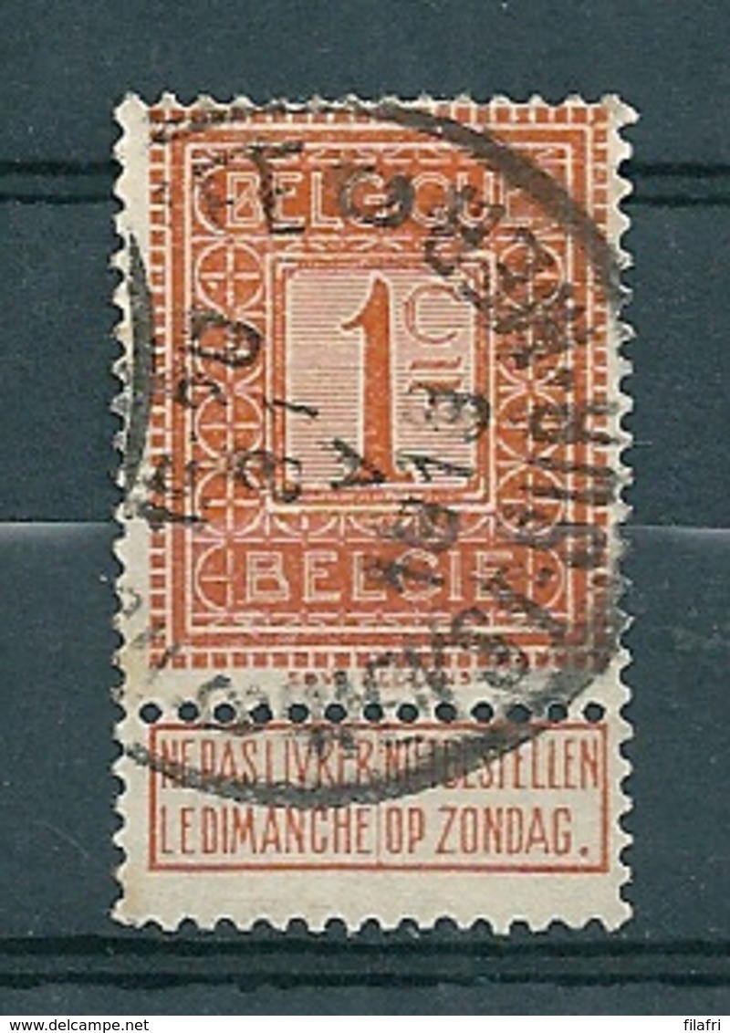 108 Gestempeld HEYST-AAN-ZEE - HEYST-SUR-MER - COBA 4 Euro - 1912 Pellens