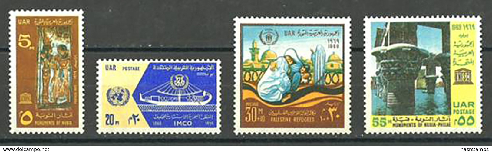 Egypt - 1969 - ( UN - UNESCO - United Nation Day - Temple Of Phila ) - Pharaonic - Set Of 4 - MNH (**) - Egyptology