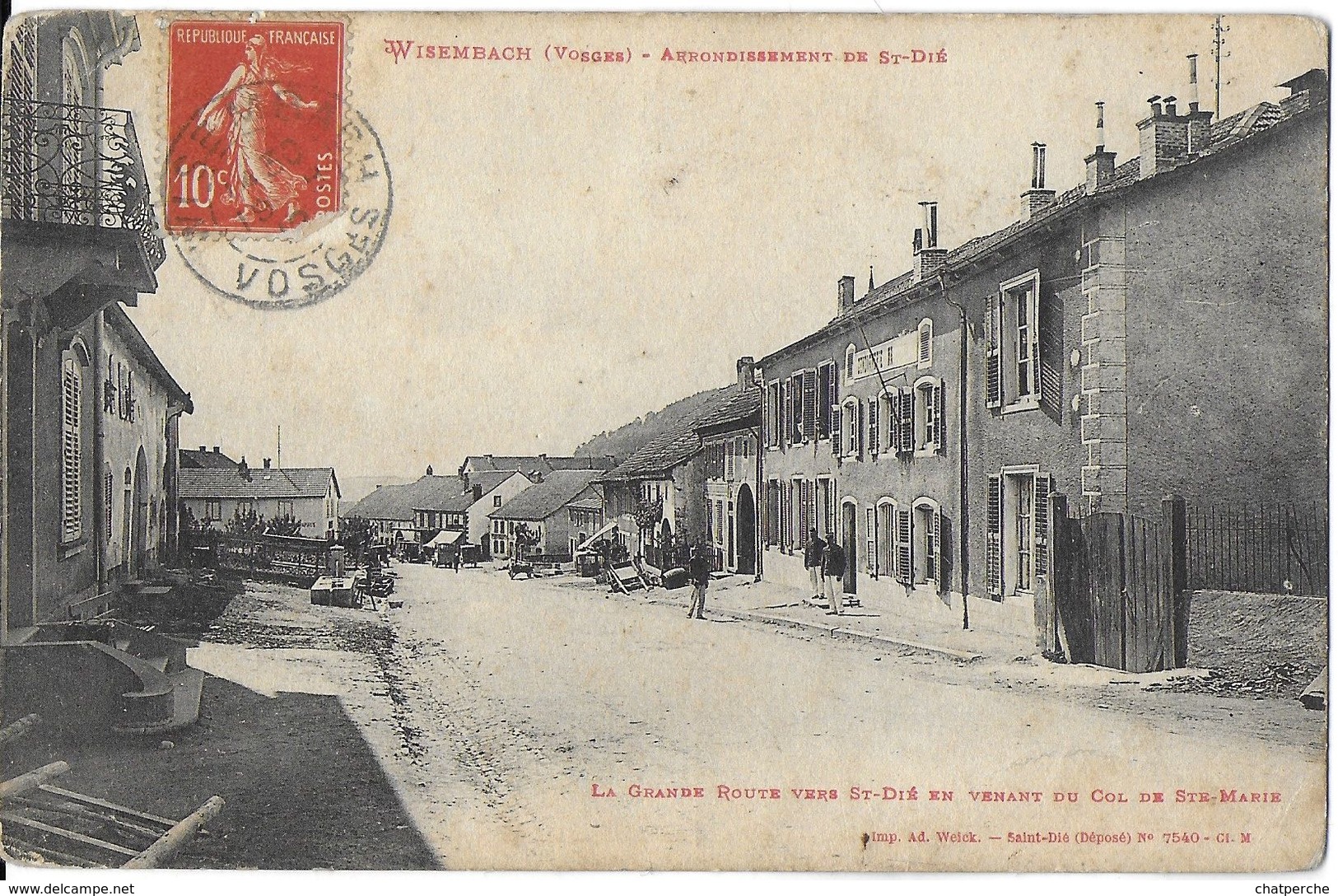 WISEMBACH 88 VOSGES ARRONDISSEMENT DE ST DIE GRANDE ROUTE VERS ST DIE EN VENANT COL STE MARIE EDIT WEICK - Autres & Non Classés