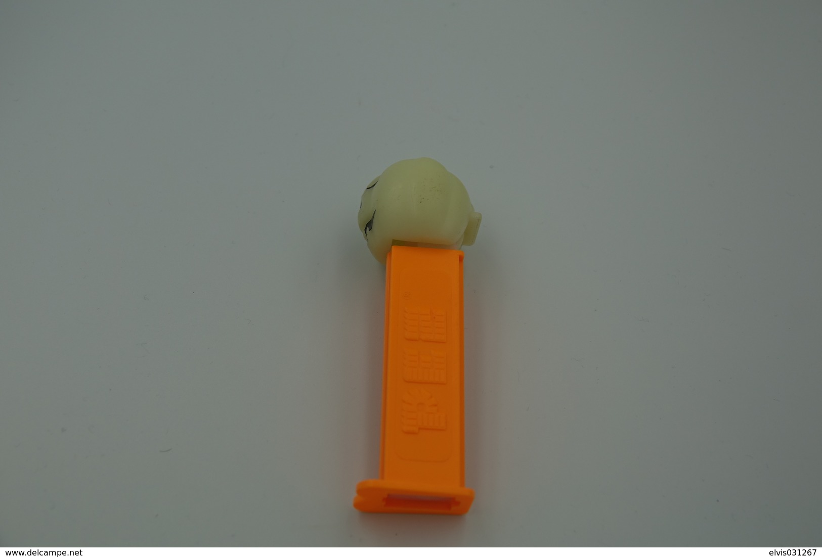 Vintage PEZ DISPENSER : POLLY PUMPKIN TYPE C RARE GLOW IN THE DARK - Halloween - 1980 - Us Patent  L=11cm - Figuren