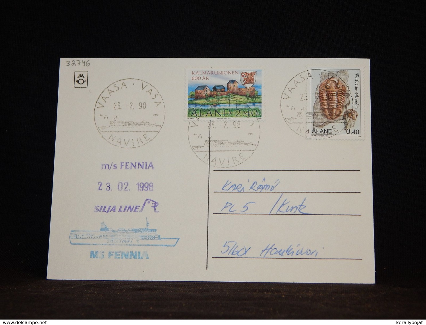 Aland 1998 Vaasa M/s Fennia Card__(L-32746) - Aland