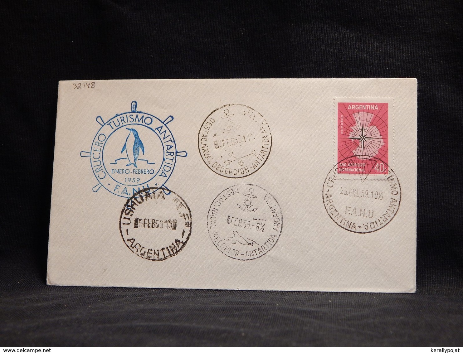 Argentina 1959 Crucero Turismo Antartida Cover__(L-32148) - Briefe U. Dokumente