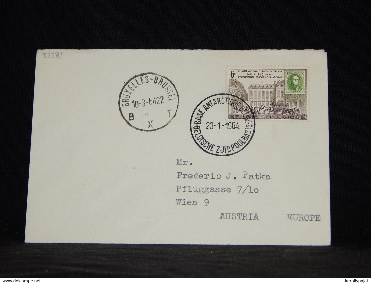 Belgium 1964 Bruxelles Antarctica Cover__(L-33381) - Lettres & Documents