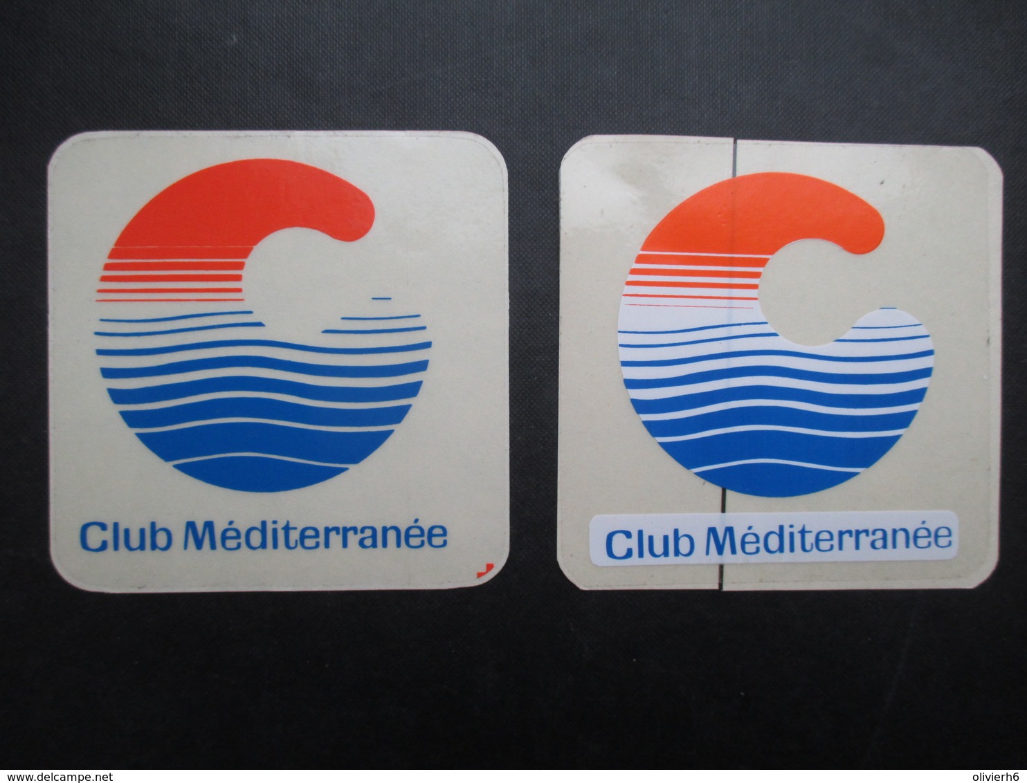 LOT 2 AUTOCOLLANTS VACANCES (M1911) CLUB MEDITERRANEE (2 Vues) Club Med - Autres & Non Classés