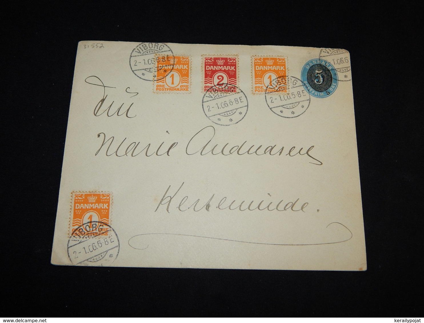 Denmark 1906 Viborg Stationery Envelope__(L-31552) - Postal Stationery