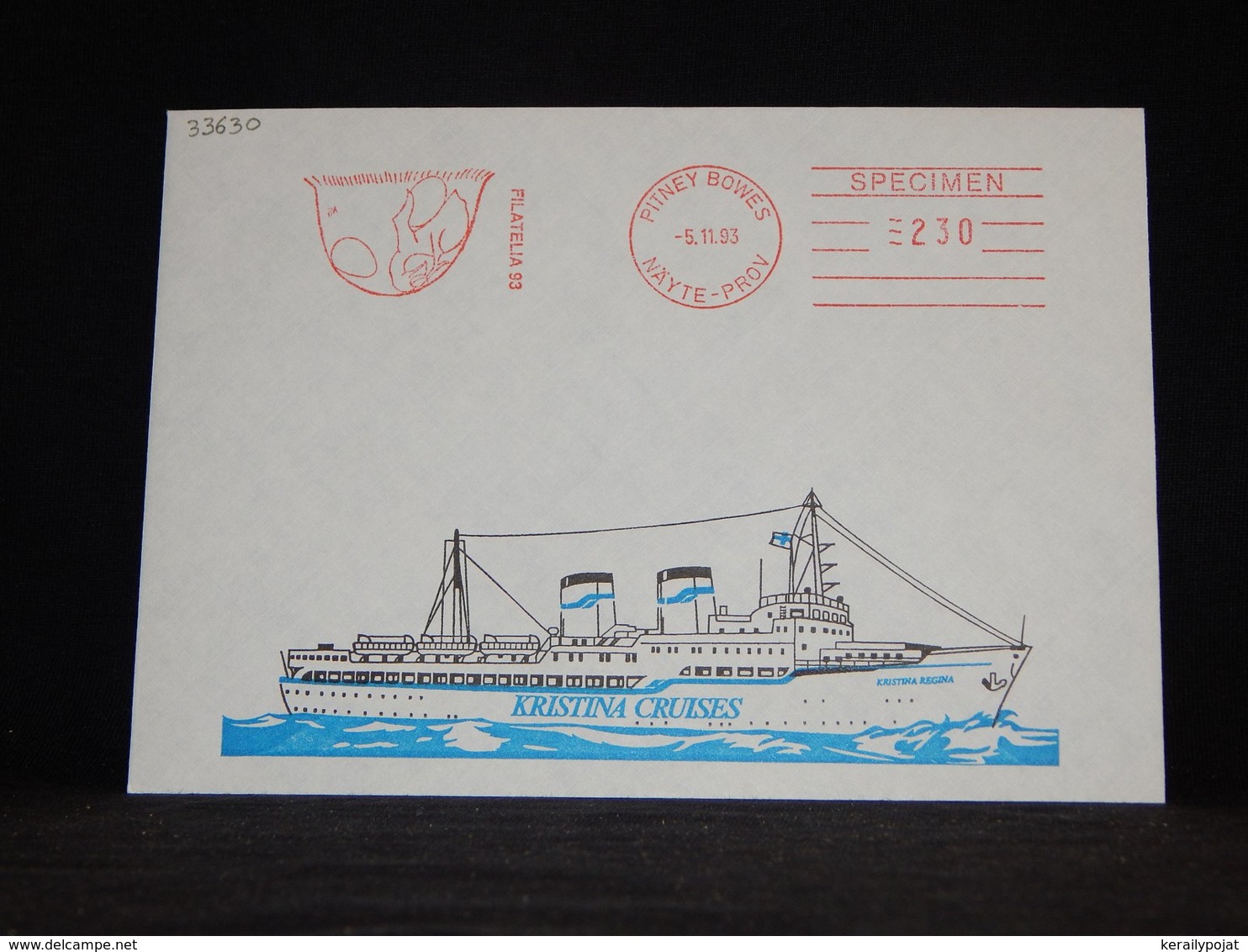 Finland 1993 Pitney Bowes 2.30mk Specimen Cover__(L-33630) - Lettres & Documents