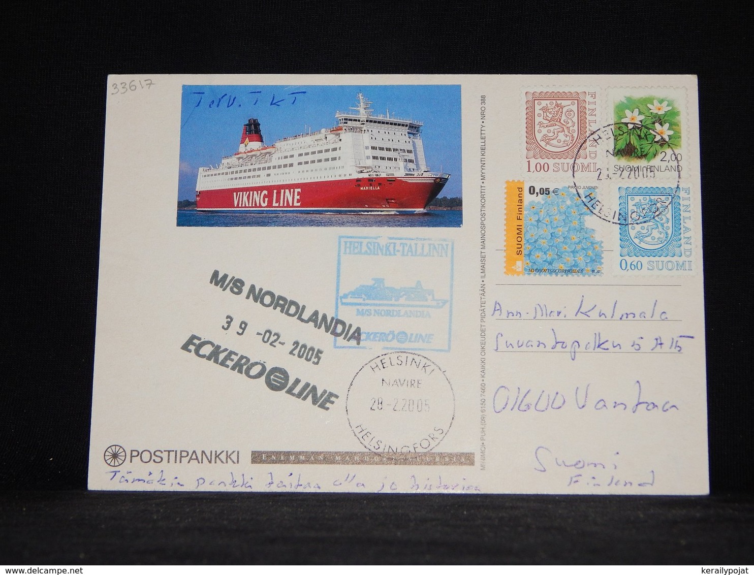 Finland 2005 Helsinki M/S Nordlandia Navire Card__(L-33617) - Storia Postale