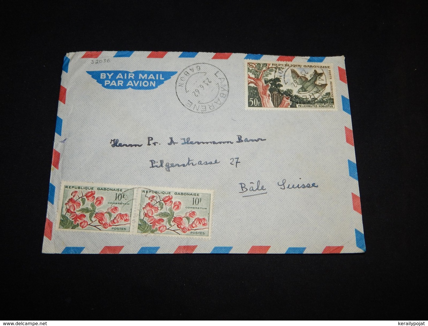 Gabon 1962 Lambarene Air Mail Cover To Switzerland__(L-32036) - Gabon (1960-...)