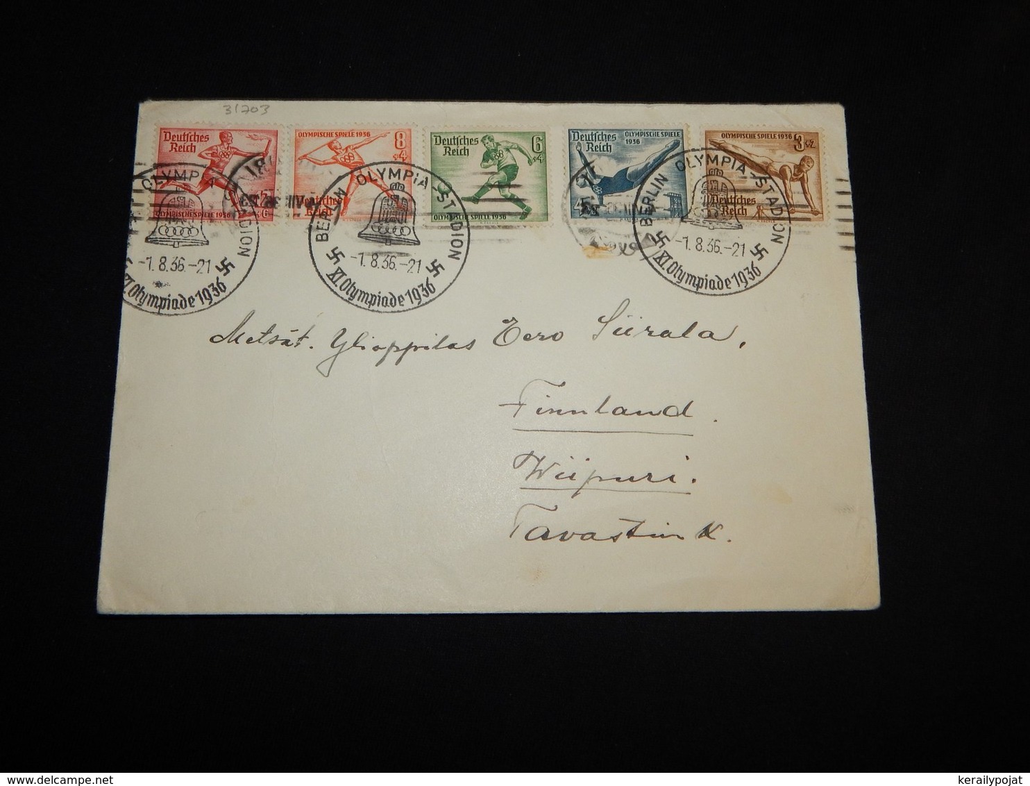 Germany 1936 Berlin Olympia-Stadion Special Cancellation Cover__(L-31703) - Briefe U. Dokumente