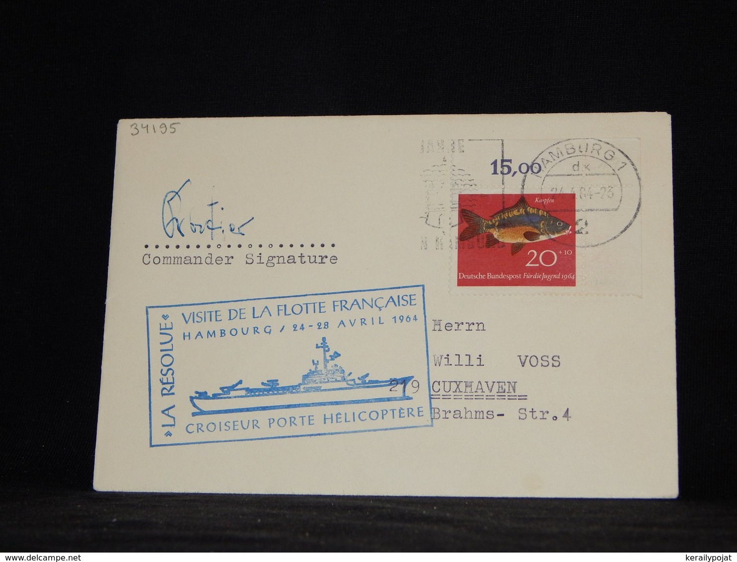 Germany BRD 1964 Hamburg La Resolue Cover__(L-34195) - Briefe U. Dokumente