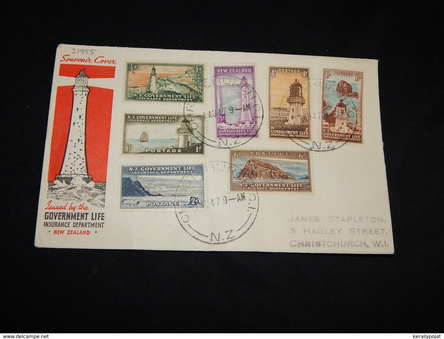 New Zealand 1979 Christchurch Lighthouses Souvenir Cover__(L-31955) - Cartas & Documentos