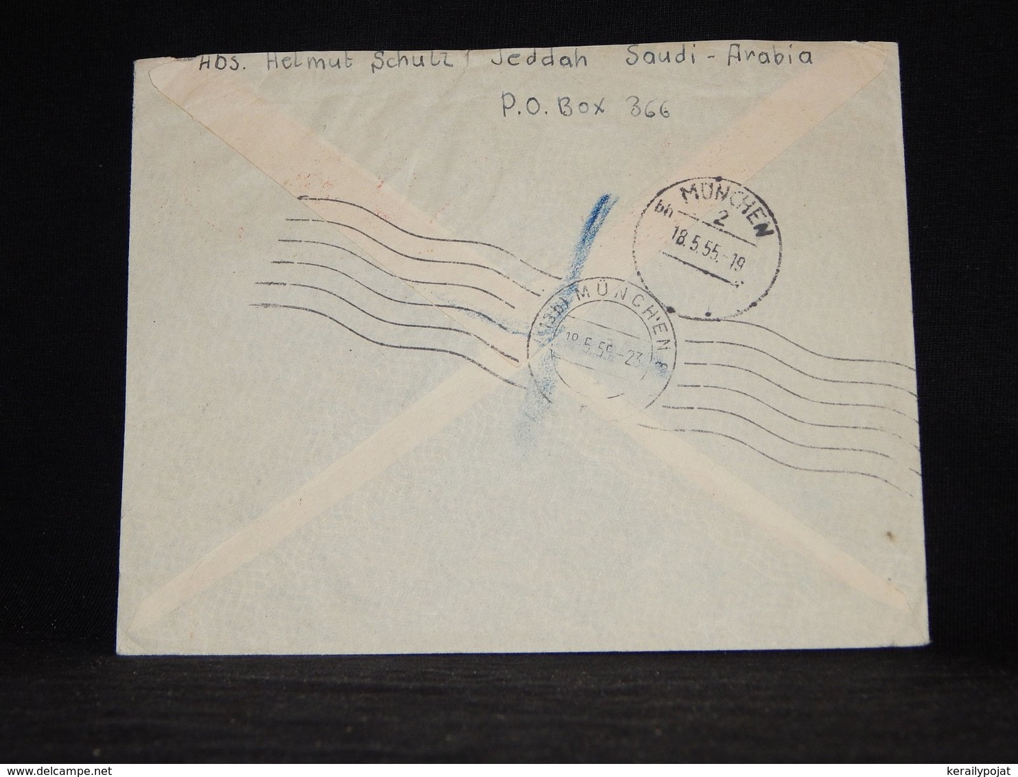 Saudi Arabia 1955 Registered Cover To Germany__(L-33179) - Saudi-Arabien