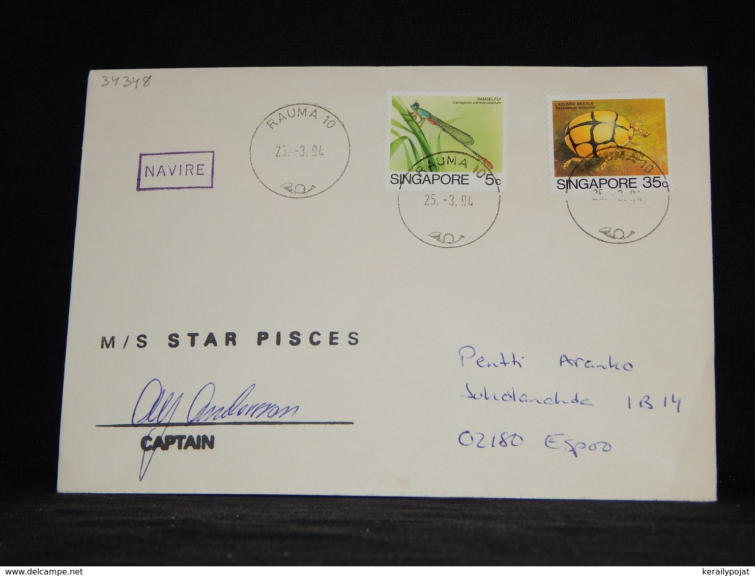 Singapore 1994 Rauma M/S Star Pisces Navire Cover__(L-34348) - Singapore (1959-...)