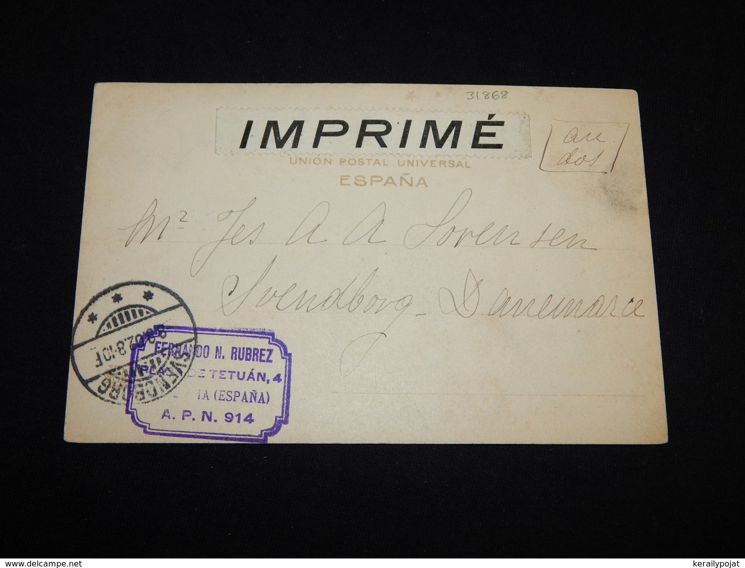 Spain 1902 Postcard To Denmark__(L-31868) - Briefe U. Dokumente