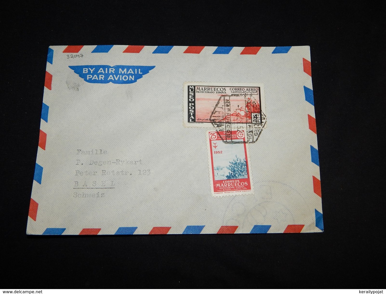 Spanish Morocco 1952 Air Mail Cover To Switzerland__(L-32047) - Spanisch-Marokko