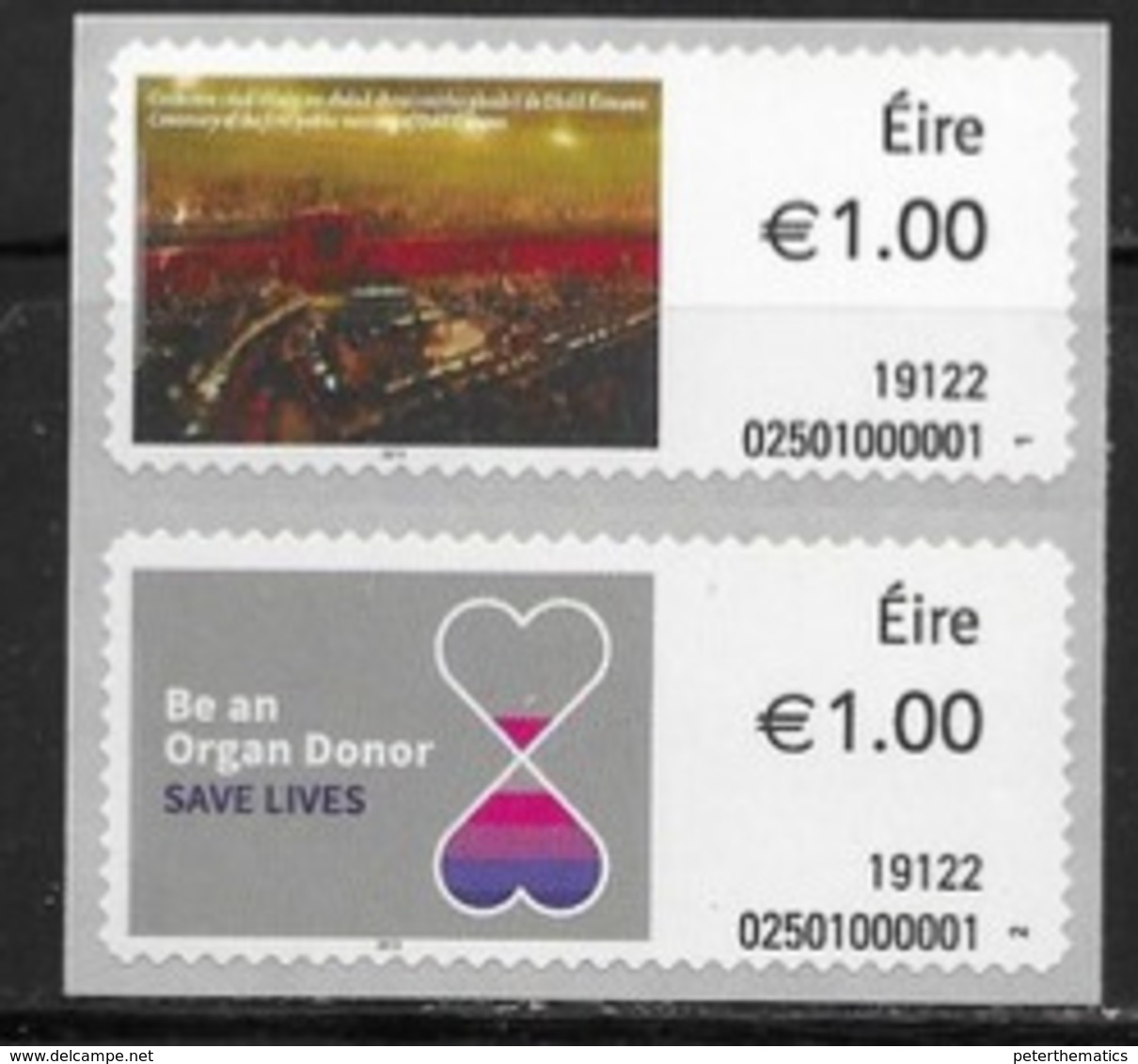 IRELAND, 2019, MNH, ORGAN DONATION, 2 STRIP OF  S/A Values - Other & Unclassified