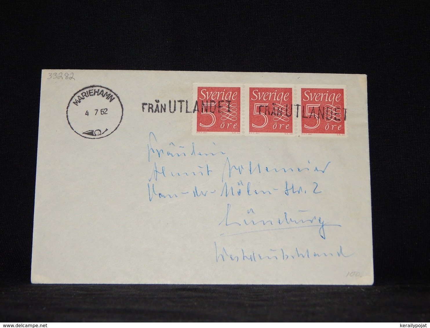 Sweden 1962 Mariehamn Från Utlandet Ship Mail Cover__(L-33282) - Brieven En Documenten