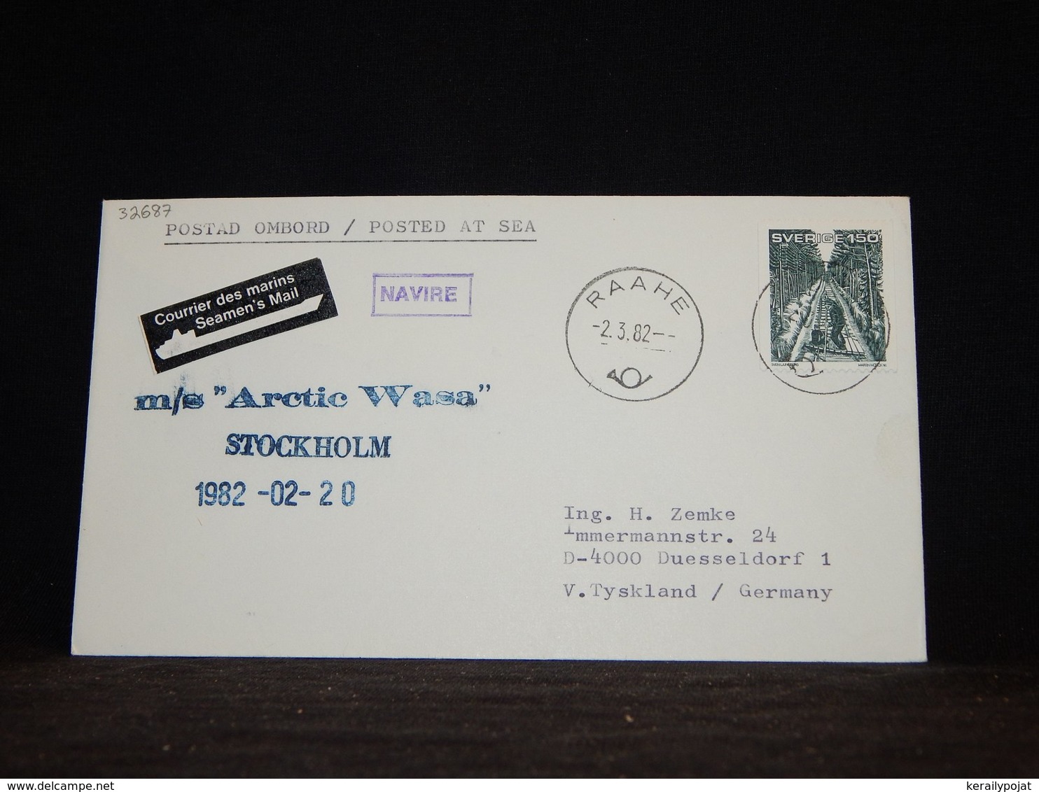 Sweden 1982 Raahe M/s Arctic Wasa Navire Cover__(L-32687) - Lettres & Documents