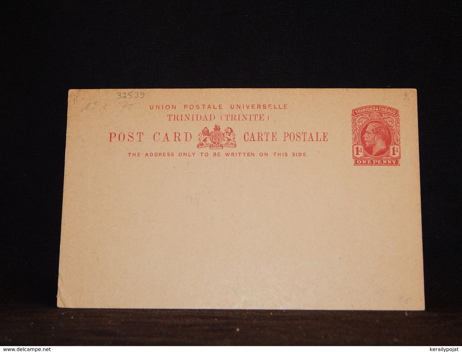 Trinidad & Tobago 1d Red Unused Stationery Card__(L-32539) - Trinité & Tobago (...-1961)