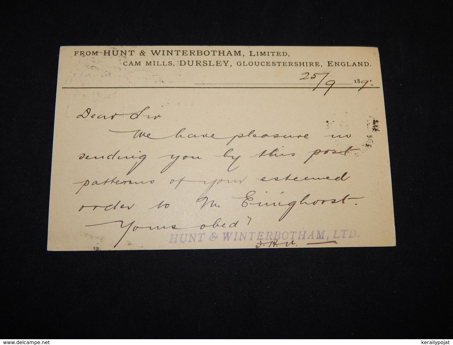 UK 1893 Dursley Number Cancellation Stationery Card To Finland__(L-31219) - Postwaardestukken
