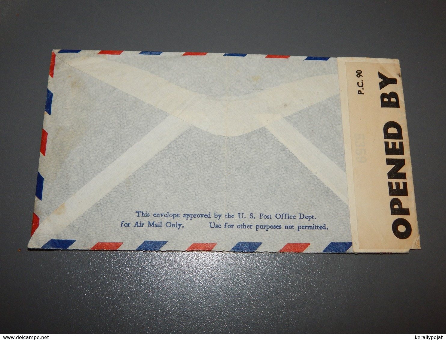 USA 1942 Union City Clipper Censored Air Mail Cover To Cover__(L-34189) - 2c. 1941-1960 Storia Postale