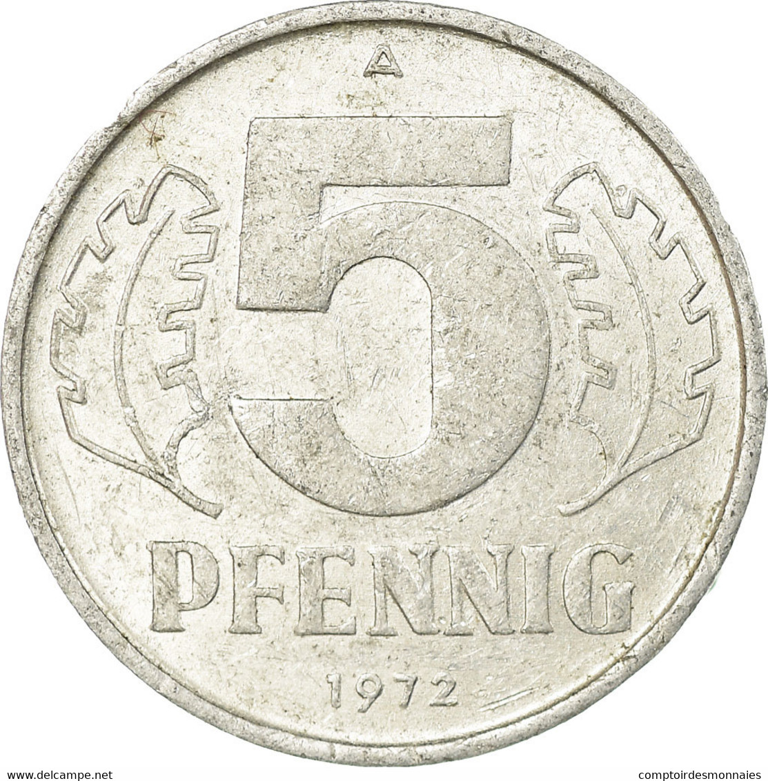 Monnaie, GERMAN-DEMOCRATIC REPUBLIC, 5 Pfennig, 1972, Berlin, TTB, Aluminium - 50 Pfennig