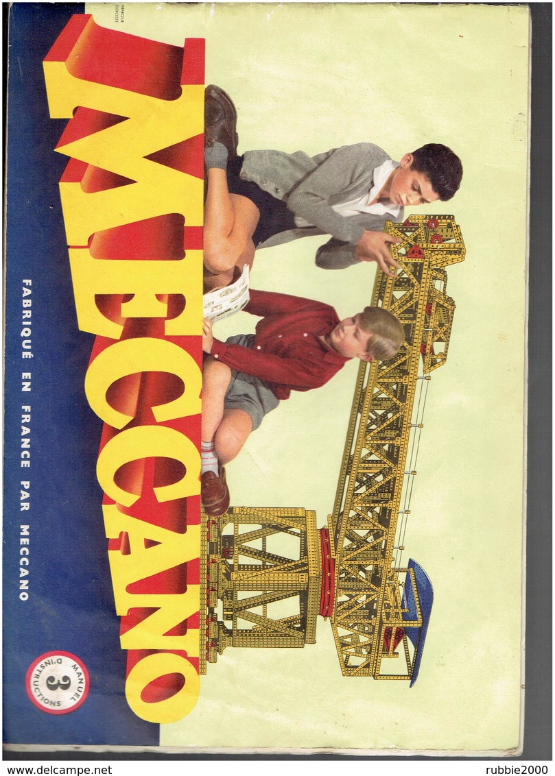 CATALOGUE MECCANO MANUEL 3 D INSTRUCTIONS 1954 - Meccano