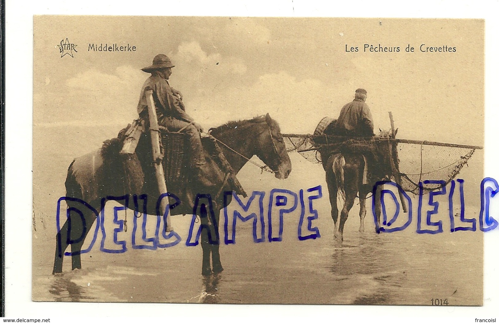 Côte Belge. Middelkerke. Les Pêcheurs De Crevettes. STAR. Hélio.art Bichrome De Graeve - Visvangst