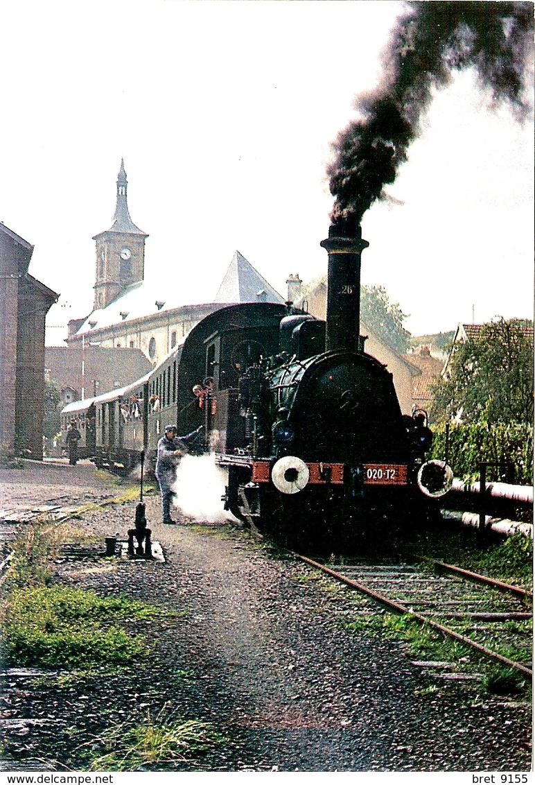 88 SNCF LE CHEMIN DE FER A VAPEUR DU RABODEAU AVEC LA HOHENZOLLERN 020 T 2 EN GARE DE MOYENMOUTIER - Railway